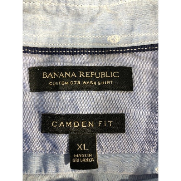 BANANA REPUBLIC Camden Fit Shirt Men's XL‎ Custom 078 Wash Short Sleeve Button - Picture 6 of 14